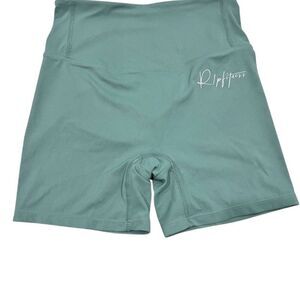 Womans Athletic Shorts M Green High-Waisted Seamless Activewear